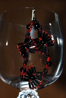Мастер-класс: сережки из стекляруса, еще один вариант бабочек.