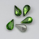 riv-1280 Ріволі скляні крапля (зелений, 8 х 13 мм)