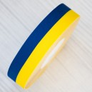 reps-022 Репсова стрічка, репс (2 см) синьо-жовта